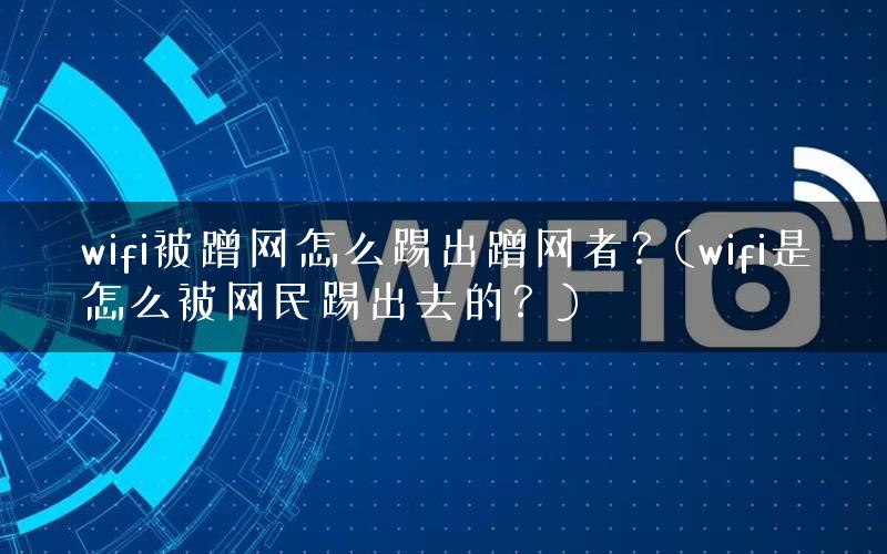 wifi被蹭网怎么踢出蹭网者？(wifi是怎么被网民踢出去的？)