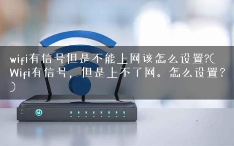 wifi有信号但是不能上网该怎么设置?(Wifi有信号，但是上不了网。怎么设置？)