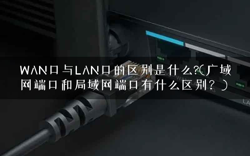WAN口与LAN口的区别是什么?(广域网端口和局域网端口有什么区别？)