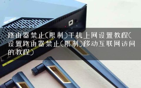 路由器禁止(限制)手机上网设置教程(设置路由器禁止(限制)移动互联网访问的教程)