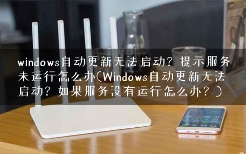 windows自动更新无法启动？提示服务未运行怎么办(Windows自动更新无法启动？如果服务没有运行怎么办？)