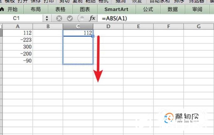 Excel中如何计算绝对值和计算正负符号？