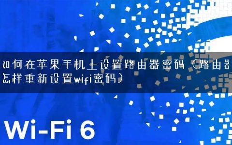 如何在苹果手机上设置路由器密码（路由器怎样重新设置wifi密码）