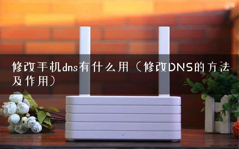 修改手机dns有什么用（修改DNS的方法及作用）