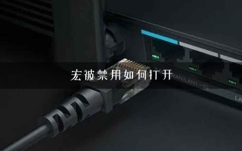 宏被禁用如何打开