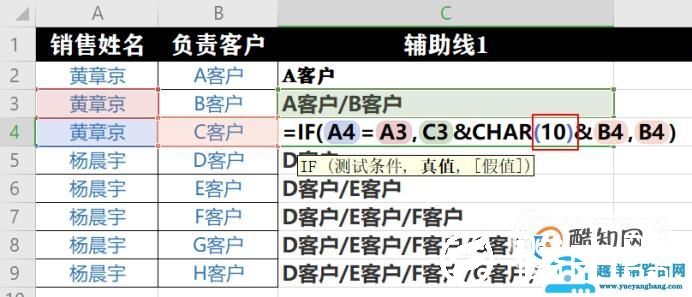 Excel将相同名称，姓名的多个不同数据合并在一起