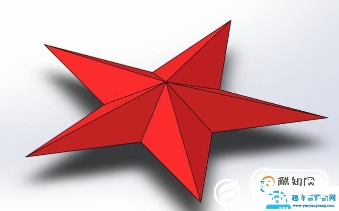 如何SolidWorks软件造立体红色五角星？