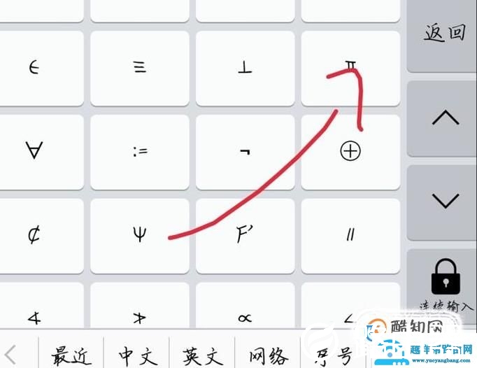 怎么用输入法打出圆周率π符号