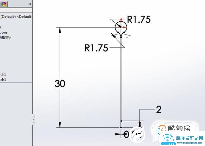 SolidWorks中如何快速创建一个3.2x50的开口销？