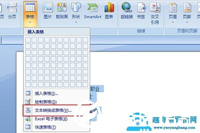 Word怎么把文字转换成表格