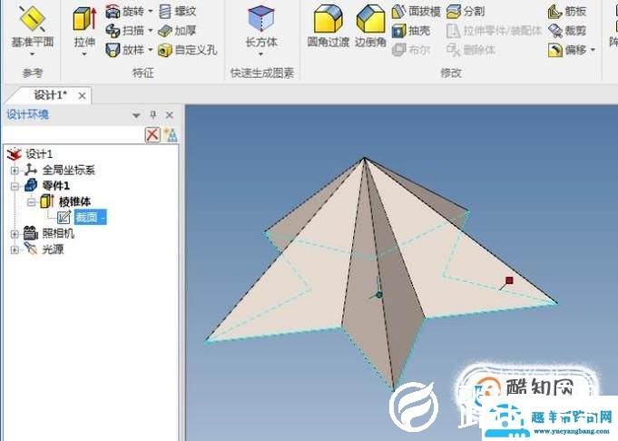 caxa如何利用设计元素库快速创建立体红色五角星