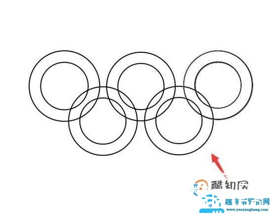 ps中怎么做五环？