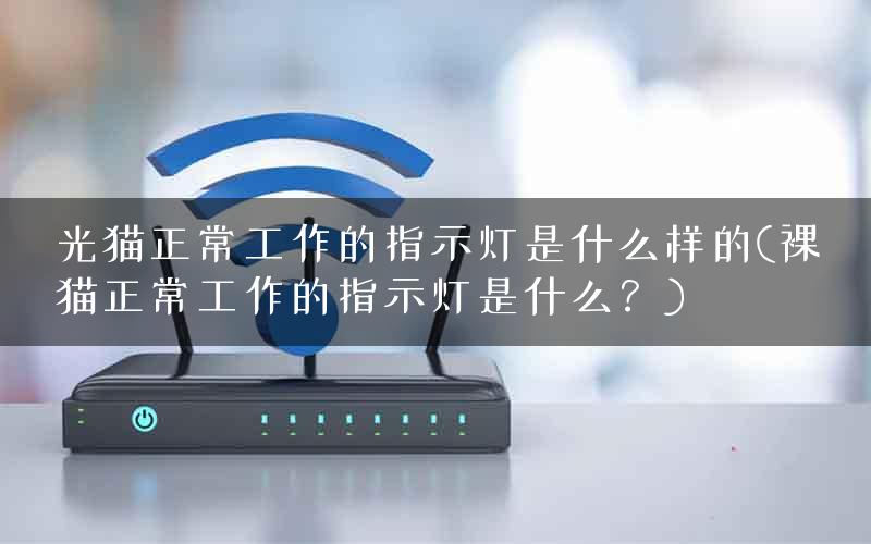 光猫正常工作的指示灯是什么样的(裸猫正常工作的指示灯是什么？)