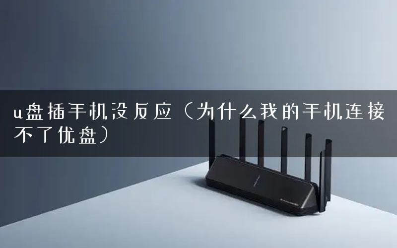 u盘插手机没反应（为什么我的手机连接不了优盘）