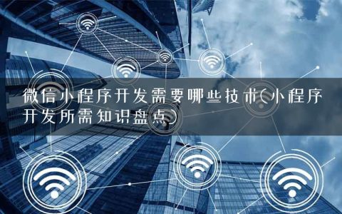 微信小程序开发需要哪些技术(小程序开发所需知识盘点)