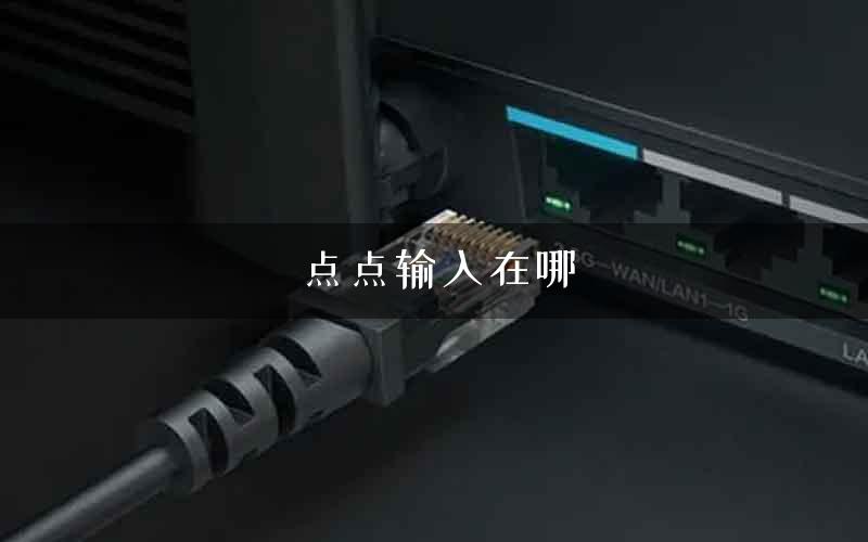 点点输入在哪