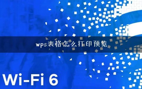 wps表格怎么打印预览