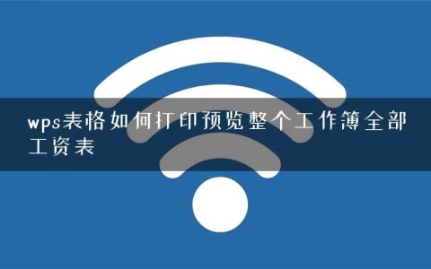 wps表格如何打印预览整个工作簿全部工资表