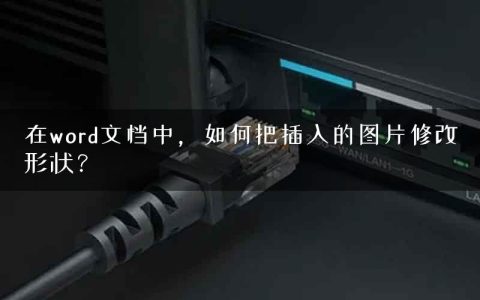 在word文档中，如何把插入的图片修改形状？