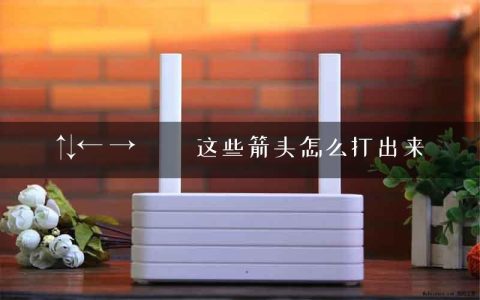 ↑↓← → ↘↙这些箭头怎么打出来