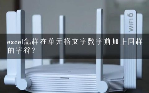 excel怎样在单元格文字数字前加上同样的字符？
