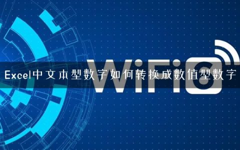 Excel中文本型数字如何转换成数值型数字