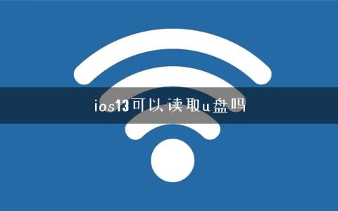 ios13可以读取u盘吗