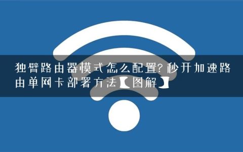 独臂路由器模式怎么配置? 秒开加速路由单网卡部署方法【图解】