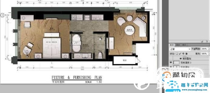 用PS制作室内设计彩色平面图的方法