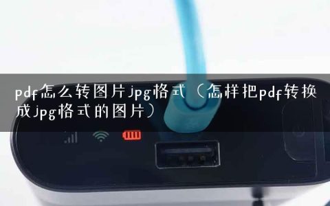 pdf怎么转图片jpg格式（怎样把pdf转换成jpg格式的图片）
