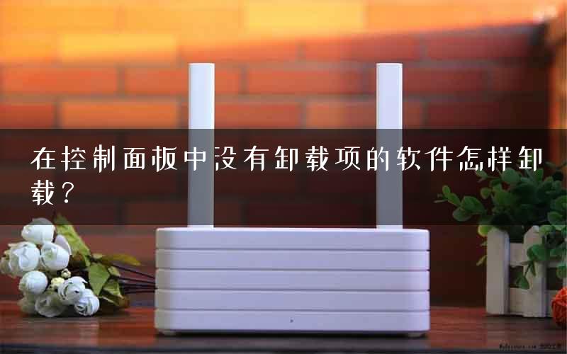 在控制面板中没有卸载项的软件怎样卸载？
