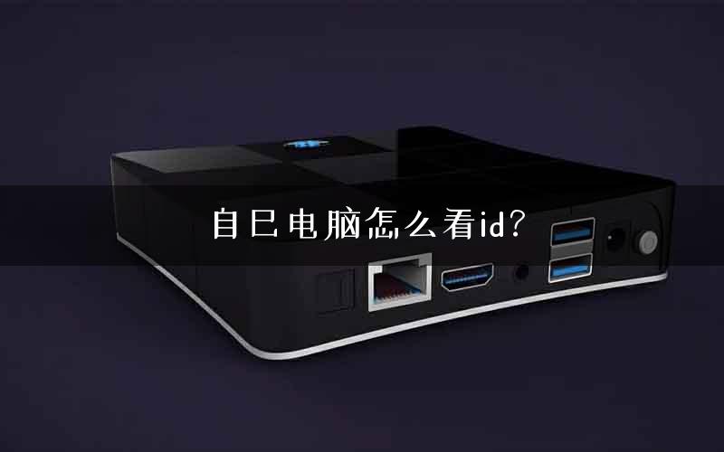 自己电脑怎么看id？