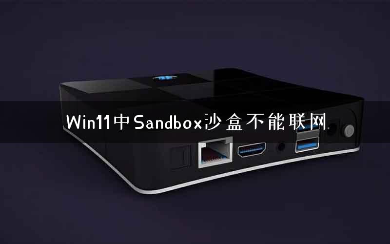 Win11中Sandbox沙盒不能联网