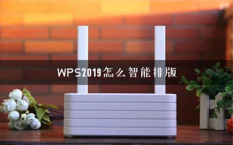 WPS2019怎么智能排版