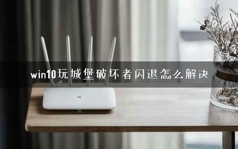 win10玩城堡破坏者闪退怎么解决