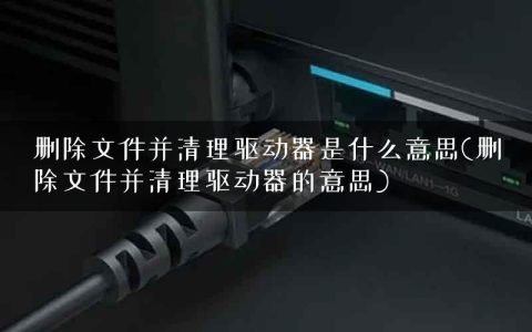 删除文件并清理驱动器是什么意思(删除文件并清理驱动器的意思)