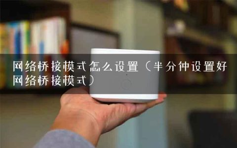 网络桥接模式怎么设置（半分钟设置好网络桥接模式）