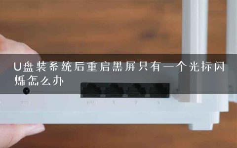 U盘装系统后重启黑屏只有一个光标闪烁怎么办