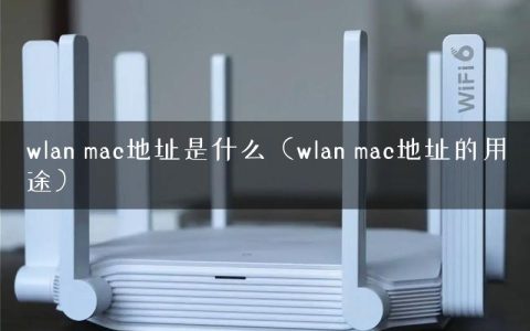 wlan mac地址是什么（wlan mac地址的用途）