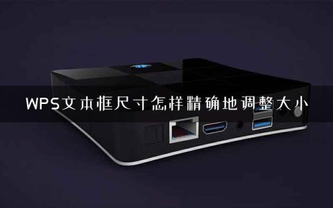 WPS文本框尺寸怎样精确地调整大小