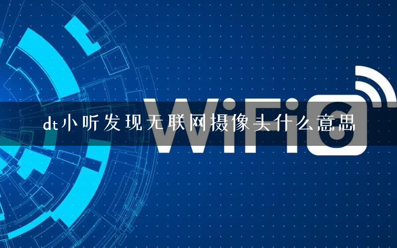 dt小听发现无联网摄像头什么意思
