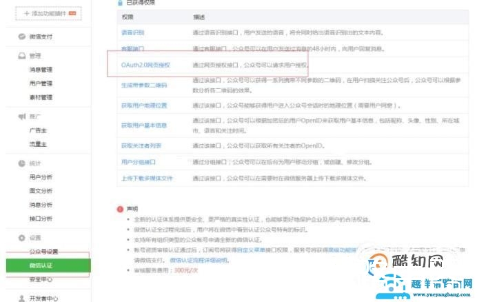 此公众号没有并没有这些scope权限，错误码1005