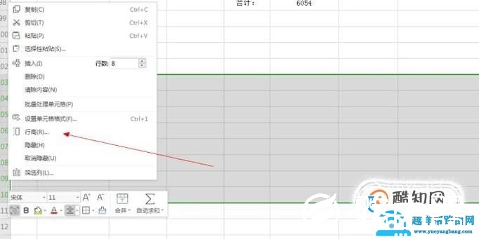Excel调整适合行高列宽