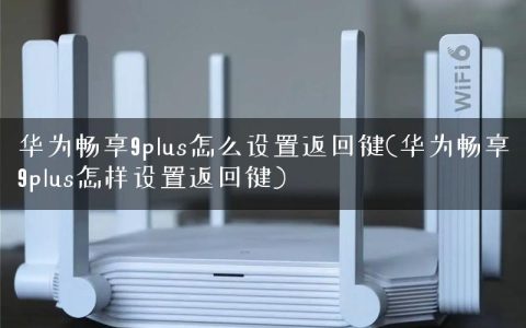 华为畅享9plus怎么设置返回键(华为畅享9plus怎样设置返回键)
