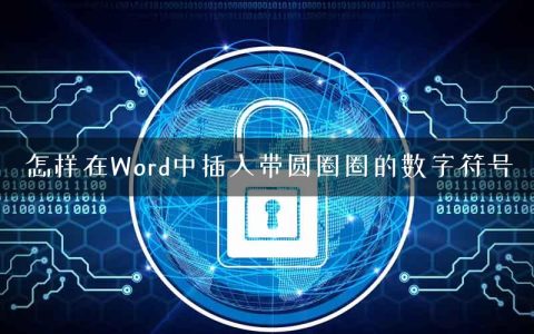 怎样在Word中插入带圆圈圈的数字符号