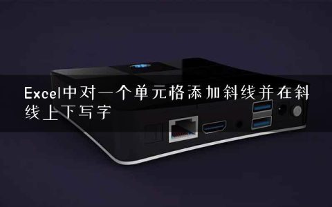 Excel中对一个单元格添加斜线并在斜线上下写字