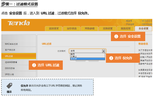 腾达 FH451 无线路由器限制网页访问操作流程