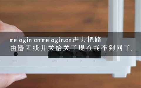 melogin cn-melogin.cn进去把路由器无线开关给关了现在找不到网了.