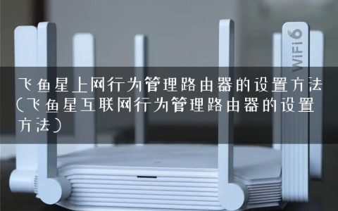 飞鱼星上网行为管理路由器的设置方法(飞鱼星互联网行为管理路由器的设置方法)