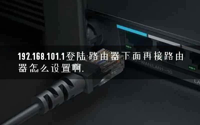 192.168.101.1登陆-路由器下面再接路由器怎么设置啊.
